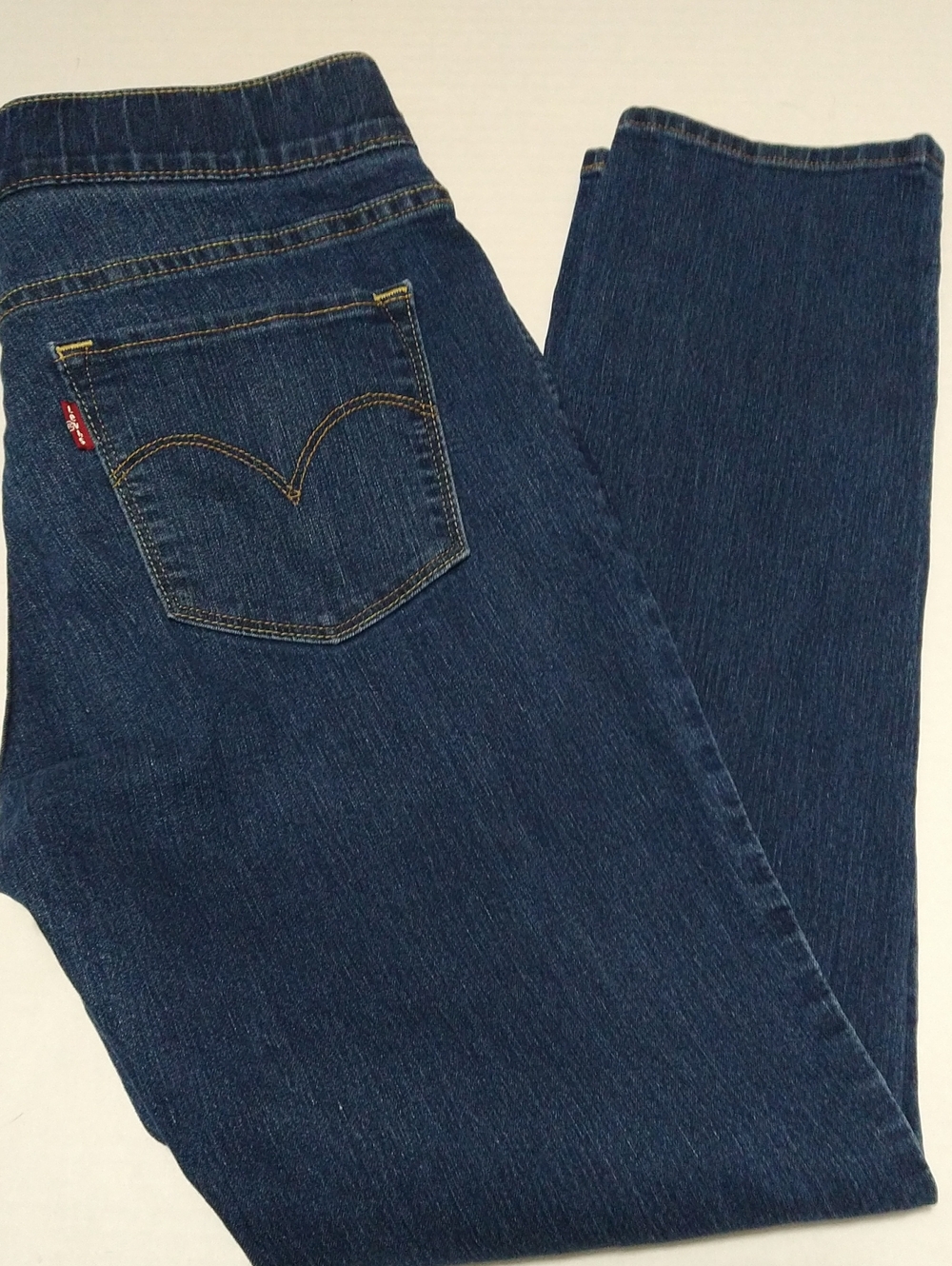 Levi's Women's Dark Blue Pull On Stretch Skinny Jeans Size 12M